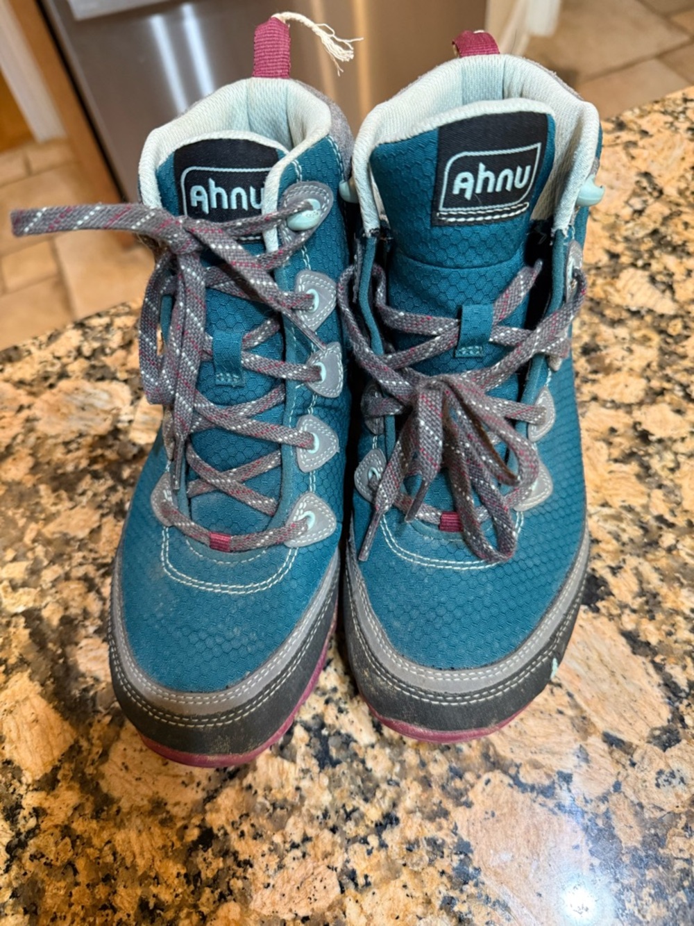 Ahnu Teal and Gray Outdoor Boots size 6 ladies - Picture 3 of 12